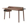 Image de Hartô - Bureau Honoré - Marron - MDF plaqué noyer - Designer Pierre-François Dubois