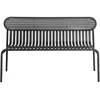 Image de Petite Friture - Banc avec dossier Week-end - Noir - Aluminium thermolaqué époxy - Designer Studio BrichetZiegler