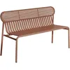 Image de Petite Friture - Banc avec dossier Week-end - Marron - Aluminium - Designer Studio BrichetZiegler