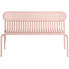 Image de Petite Friture - Banc avec dossier Week-end - Rose - Aluminium thermolaqué époxy - Designer Studio BrichetZiegler