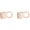 Image de Petite Friture - Ø 6 x H 5,5 cm - Lot de 2 Donut - Rose - Faïence émaillée - Designer Pia Chevalier