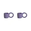 Image de Petite Friture - Ø 6 x H 5,5 cm - Lot de 2 Donut - Violet - Faïence émaillée - Designer Pia Chevalier