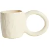 Image de Petite Friture - Tasse à café Donut - Beige - Faïence émaillée - Designer Pia Chevalier