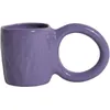 Image de Petite Friture - Tasse à café Donut - Violet - Faïence émaillée - Designer Pia Chevalier