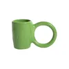 Image de Petite Friture - Mug Donut - Vert - Faïence émaillée - Designer Pia Chevalier