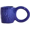 Image de Petite Friture - Tasse à café Donut - Bleu - Faïence émaillée - Designer Pia Chevalier