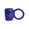 Image de Petite Friture - Mug Donut - Bleu - Faïence émaillée - Designer Pia Chevalier