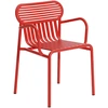 Image de Petite Friture - Fauteuil bridge empilable Week-end - Rouge - Aluminium - Designer Studio BrichetZiegler