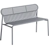 Image de Petite Friture - Banc avec dossier Week-end - Gris - Aluminium - Designer Studio BrichetZiegler