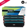 Image de Pack de 3 toners compatible HP 85A Noir