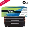 Image de Pack de 3 HP 36 - Toners compatibles Noirs - P3KA1505 - Toner Services