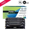Image de Pack de 3 toners compatible HP 05X - XL Noir