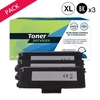 Image de Pack de 3 toners compatible Brother TN3170 Noir