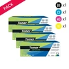 Image de Pack de 4 toners compatible HP 305A Noir et couleurs