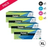 Image de Pack de 4 toners compatible Epson C2800 XL noir et couleurs