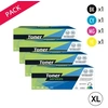 Image de Pack de 4 toners compatible Epson C3800 XL Noir et couleurs