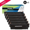 Image de Pack de 6 toners compatible HP 12A Noir