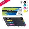 Image de Pack de 4 Brother TN-241 - Toners compatibles Noir et couleurs - P4KB245NCMY - Toner Services