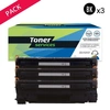 Image de Pack de 3 toners compatible HP 83A Noir