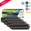 Image de Pack de 4 toners compatible HP 312A Noir et couleurs