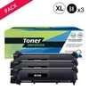 Image de Pack de 3 toners compatibles Brother TN2320 Noir