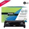 Image de Pack de 3 toners compatible HP 26A Noir