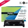 Image de Pack de 3 toners compatible HP 26X Noir - CF226X