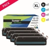 Image de Pack de 4 toners compatible Canon 045 Noir et couleurs