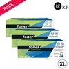 Image de Pack de 3 toners compatible Dell B2360 XL Noir