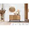 Image de Buffet 130 cm ALBI bois massif et rotin BOBOCHIC