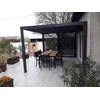 Image de Pergola Bioclimatique Aluminium Gris Anthracite avec Ventelles Latérales Amovibles - 10,80 m² - Lames Orientables Manuelles