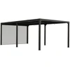 Image de Pergola Bioclimatique Aluminium XXL avec Rideau Manuel - Gris Anthracite - 21,52 m²