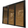 Image de Ventelles latérales mobiles imitation bois pour pergola bioclimatique PER 3630 BI et PER 3660 BI - 3,60 m
