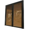Image de Ventelles latérales mobiles imitation bois pour pergola bioclimatique PER 3630 BI et PER 2430 BI - 3 m
