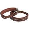 Image de Collier pour chien en cuir Antarès Marron S AD_COLLAR_MALT_SILVER_NAVY