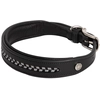 Image de Collier pour chien en cuir Antarès Noir M AD_COLLAR_NOIR_BLACK_SILVER