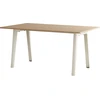 Image de TIPTOE - Table rectangulaire New Modern - Blanc - Sapin massif plaqué chêne