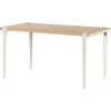 Image de TIPTOE - Table rectangulaire Balthazar - Blanc - Bois recyclé aggloméré plaqué chêne