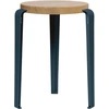 Image de TIPTOE - Tabouret empilable Lou - Bleu - Chêne massif éco-certifié - Designer Gregory Cibert