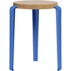 Image de TIPTOE - Tabouret empilable Lou - Bleu - Chêne massif éco-certifié - Designer Gregory Cibert