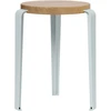 Image de TIPTOE - Tabouret empilable Lou - Bleu - Chêne massif éco-certifié - Designer Gregory Cibert