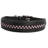 Image de Collier pour chien en cuir Antarès Noir XL AD_COLLAR_NOIR_BLACK_PINK