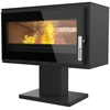 Image de Poêle à bois LARRY SUR PIED acier - horizontal - étanche - bûcher - 8,5kW