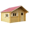 Image de Abri Cozy Double Pente 24,96 m² - Épicéa Massif 60 mm - Feutre Bitumé - Sans Plancher