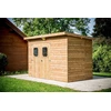 Image de Abri Theora Mono Pente 6,78 m² - Bois Thermochauffé - Plaques Ondulées Bitumées - Sans Plancher