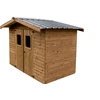 Image de Abri Thermabri Double Pente 7,62 m² - Bois Thermochauffé - Bac Acier - Sans Plancher
