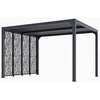 Image de Pergola Bioclimatique Aluminium Gris Anthracite avec 4 Panneaux Moucharabieh - 10,80 m² - Lames Orientables Manuelles