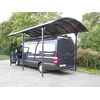 Image de Carport aluminium pour camionnette, camping-car, caravane et bateau - 27,51 m² - Gris anthracite - Toit polycarbonate translucid
