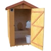 Image de Abri Eden WC Double Pente - Épicéa Massif 16 mm - Plaques Ondulées Bitumées - Avec Plancher