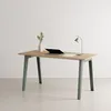 Image de TIPTOE - Table rectangulaire New Modern - Gris - Sapin massif plaqué chêne
